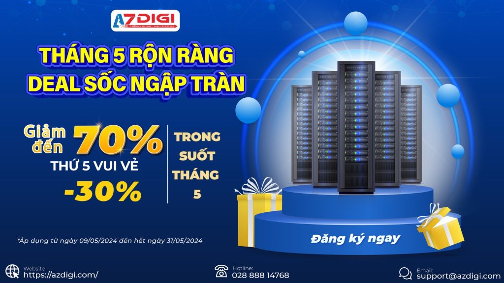 Sale tháng hosting - vps tháng 5