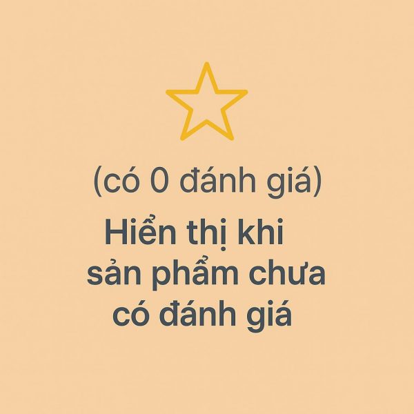 Hiển thị có 0 đánh giá khi sản phẩm chưa có đánh giá
