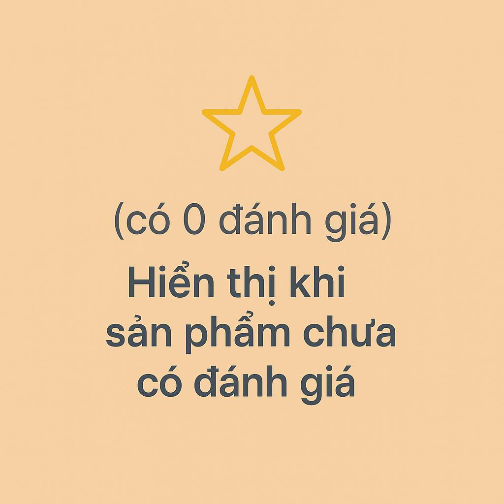 Hiển thị có 0 đánh giá khi sản phẩm chưa có đánh giá